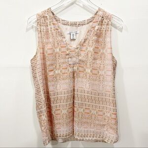 Tabitha Webb Sleeveless Printed Blouse Medium Lightweight